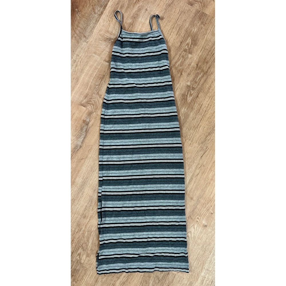 Y2K Top This Striped Bodycon Sleeveless Maxi Dress Women's Size S